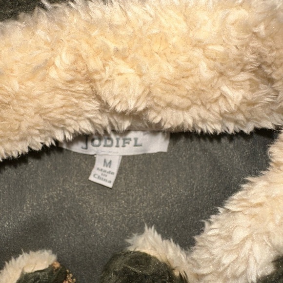 Nwot Jodifl Faux Fur Vest M Black & Tan Fuzzy Chic Fall NWOT - Picture 3 of 4